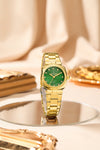 London Fog Salisbury Collection Watch for Women with Geometric Patterned Dial, Crystal Hour Markers and Stainless Steel Strap - LFW20001-44