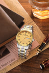London Fog Carnaby Collection Analog Quartz Watch for Men - Textured Dial with Day & Date Display, Stainless Steel Strap & Water Resistant - LFM10008-33