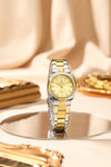 London Fog Salisbury Collection Watch for Women with Geometric Patterned Dial, Crystal Hour Markers and Stainless Steel Strap - LFW20001-22