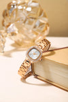 London Fog Ave Maria Collection Analog Watch for Women with Square Dial, Crystal Studded Bezel Roman Numeral Markers and Stainless Steel Strap - LFW20004-44
