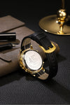 London Fog Analog-Digital Quartz Watch for Men with Silver Round Dial, Digital Day-Date and Time Display, Hands and Hour Markers and Black Leather Strap - LFM10022-02