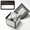 London Fog Analog Quartz Watch for Men with White Textured Square Dial, Day-Date Display, Luminous Hands and Hour Markers and Brown Leather Strap - LFM10019-05