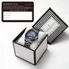 London Fog Richmond Collection Automatic Mechanical Skeleton Watch for Men – Black Stainless Steel Bracelet, Blue See-Through Dial, British Design Wristwatch - LFM10024-22