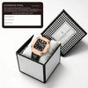 London Fog Analog Quartz Watch for Men with Black Textured Square Dial, Day-Date Display, Luminous Hands and Hour Markers and Black Leather Strap - LFM10019-01