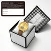 London Fog Analog-Digital Quartz Watch for Men with Gold Round Dial, Digital Day-Date and Time Display, Hands and Hour Markers and Brown Leather Strap - LFM10022-05