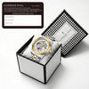 London Fog Richmond Collection Automatic Mechanical Skeleton Watch for Men – Two-Tone Silver & Gold Stainless Steel Bracelet, White See-Through Dial, British Design Wristwatch - LFM10024-33