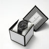 London Fog Analog Quartz Watch for Men with Black Textured Cushion-Shaped Dial, Date Display, 24-Hour Day-Night Indicator, Luminous Hands & Hour Markers and Black Silicone Strap - LFM10018-01