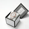 London Fog Analog Quartz Watch for Men with White Textured Round Dial, Day-Date Display, Roman Numeral and Crystal-Accent Hour Markers, Two-Tone Silver & Rose Gold Stainless Steel Bracelet - LFM10017-33
