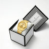 London Fog Analog Quartz Watch for Men with Gold Round Dial, Retrograde Date Display, 24-Hour Day-Night Indicator, Luminous Hands & Hour Markers and Gold Stainless Steel Bracelet - LFM10021-55