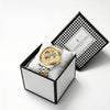 London Fog Richmond Collection Automatic Mechanical Skeleton Watch for Men – Two-Tone Silver & Gold Stainless Steel Bracelet, Gold See-Through Dial, British Design Wristwatch - LFM10024-44